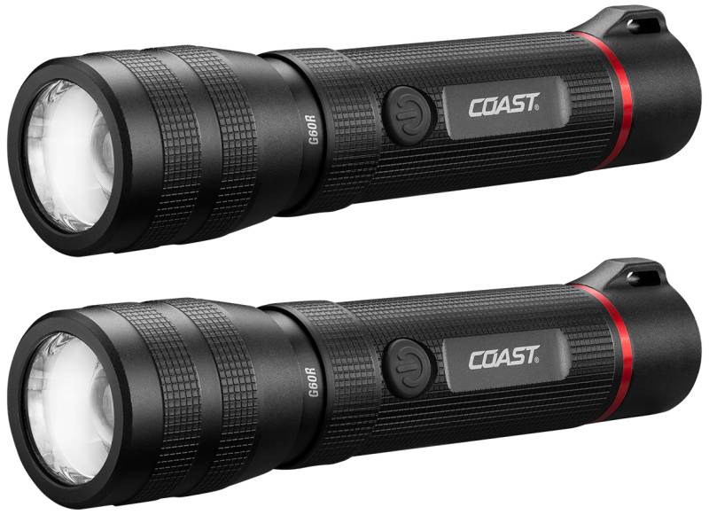 Coast G60r Håndlygte Vandtæt 1000lm Genopl., 2 Stk
