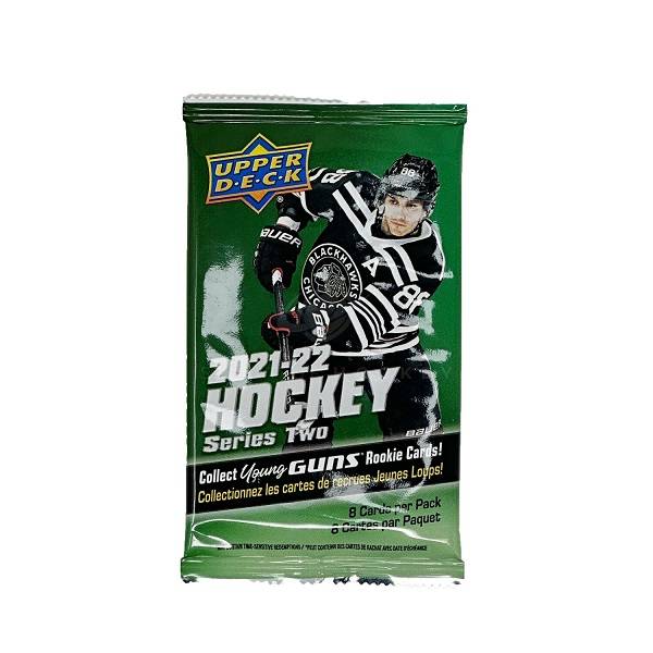 Upper Deck 2021-22: Series 2 Hockey Cards - Gravity Feed Booster Pack - !andre Sportskort & Stickers