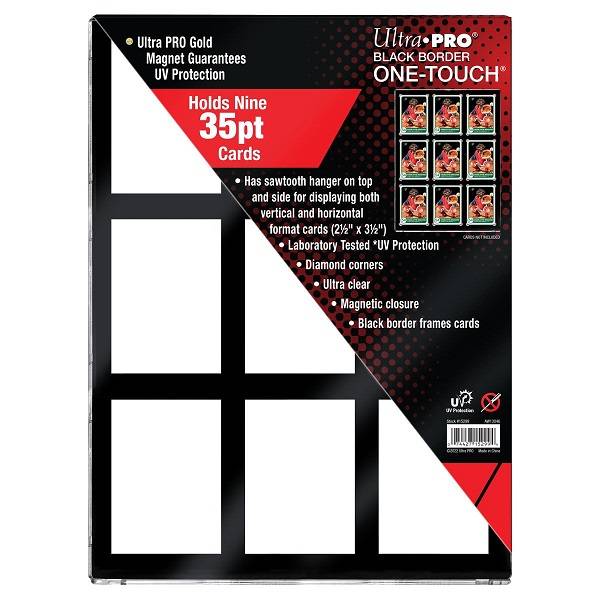 Ultra Pro One-Touch Magnetic Holder - 9-Card Frame - Black Border Standard Size (2,5" X 3,5") 35pt Uv - Sleeves #15299-Uv - !kort Tilbehã¸r