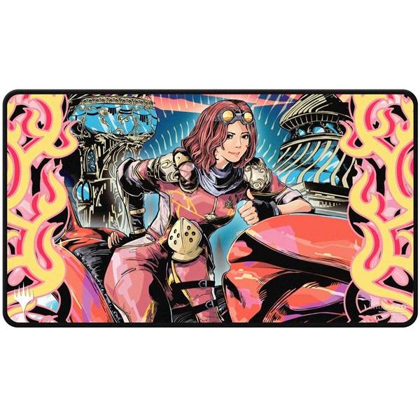 Magic Spillemã¥tte (playmat) - Aetherdrift - Premium (black Stitched): Chandra, Spark Hunter - Ultra Pro #38698 - !kort Tilbehã¸r