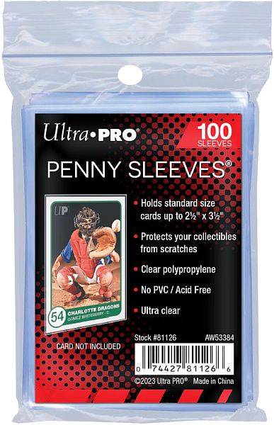 100 Lommer - Ultra Pro Basic Soft Sleeves (blã¸de Lommer, God Til Opbevaring I Mapper!) (clear/Transparent/Gennemsigtig) - Sleeves #81126 - !kort Tilbehã¸r