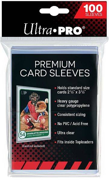 100 Lommer - Ultra Pro Premium Soft Sleeves (blã¸de Lommer, God Til Opbevaring I Mapper!) (clear/Transparent/Gennemsigtig) - Sleeves #81385 - !kort Tilbehã¸r
