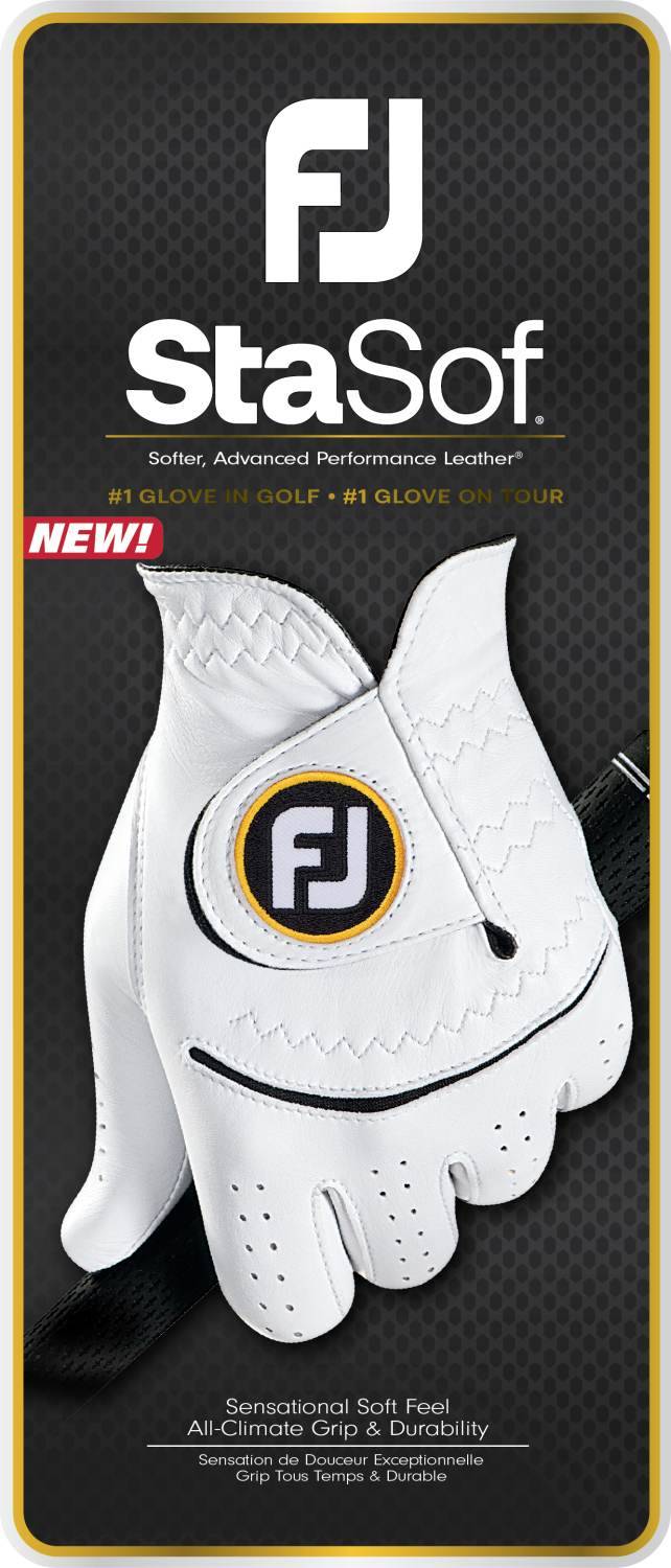 Footjoy Stasof Læder Herre Golfhandske - Pearl - Højre - Str. Xl