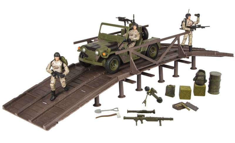 World Peacekeepers 1:18 Ekspeditionsstyrke Inkl. Køretøj + 3 Actionfigurer