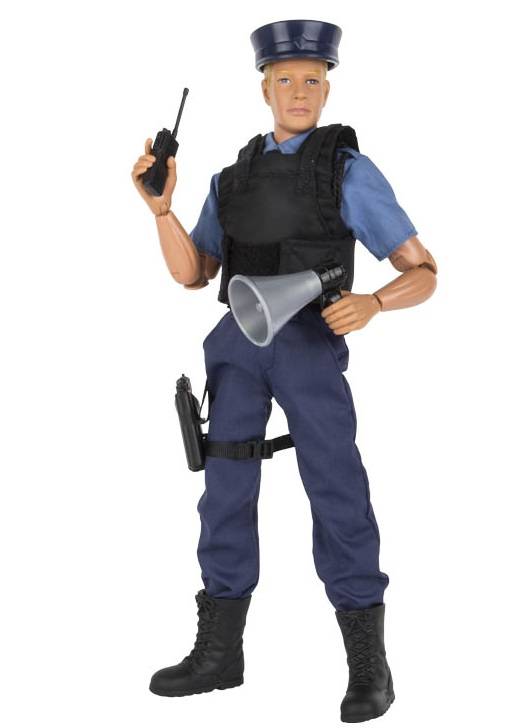 Politibetjent Action Figur 30,5cm Med Tilbehør (model A) - World Peacekeepers
