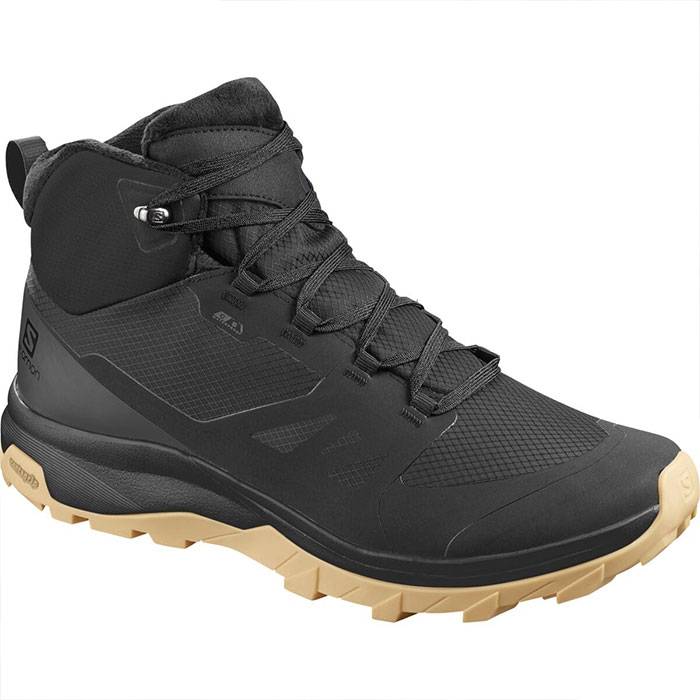 Salomon Outsnap Cs Wp Vinterstøvle, Black/Rum-44 / Uk 9,5 - Vintersko, Vinterstøvler