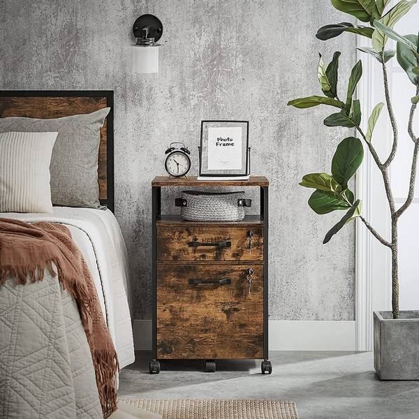 Sidebord - Sengebord I Industrielt Design - Rustik Brun 42x44x69 - Borde > Sideborde - Daily-Living - Song