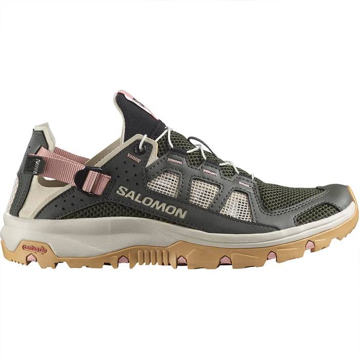 Salomon Techamphibian 5.0 Kvinder / Damer, Peat/Rainy/H.pink-42 / Uk 8 - Sandaler