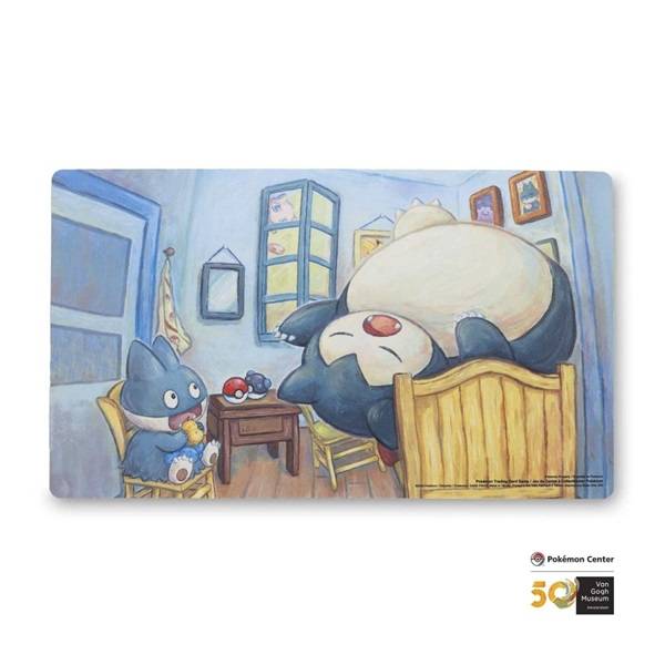 Pokemon Spillemã¥tte (playmat) - Pokã©mon Center X Van Gogh Museum: Munchlax & Snorlax Inspired By The Bedroom - !kort Tilbehã¸r