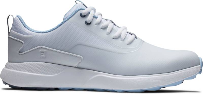 Footjoy Performa Vandtætte Dame Golfsko Uden Spikes - White/White/Blue - Str. 40 Bred