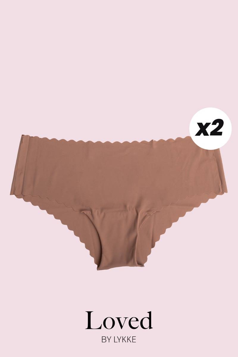 Loved By Lykke - Undertøj - Loved Panties 2-Pack - Mocca