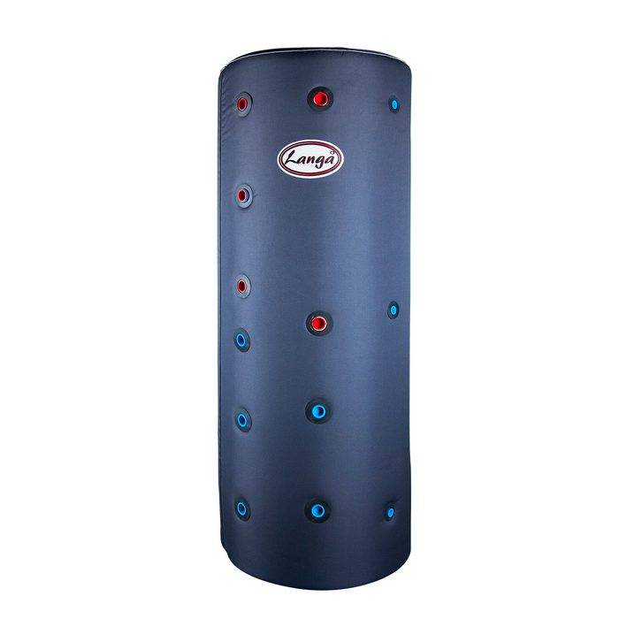 Isoleret Akkumuleringstank Med Sol- Og Sanitetsspiral - 200 Liter - Langå