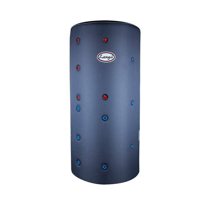 Isoleret Akkumuleringstank Med Sol- Og Sanitetsspiral - 500 Liter - Langå