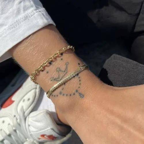 Armbånd, Anker Facet Kæde, Forgyldt Og Sterlingsølv, 16-21 Cm/4 Mm - Spain