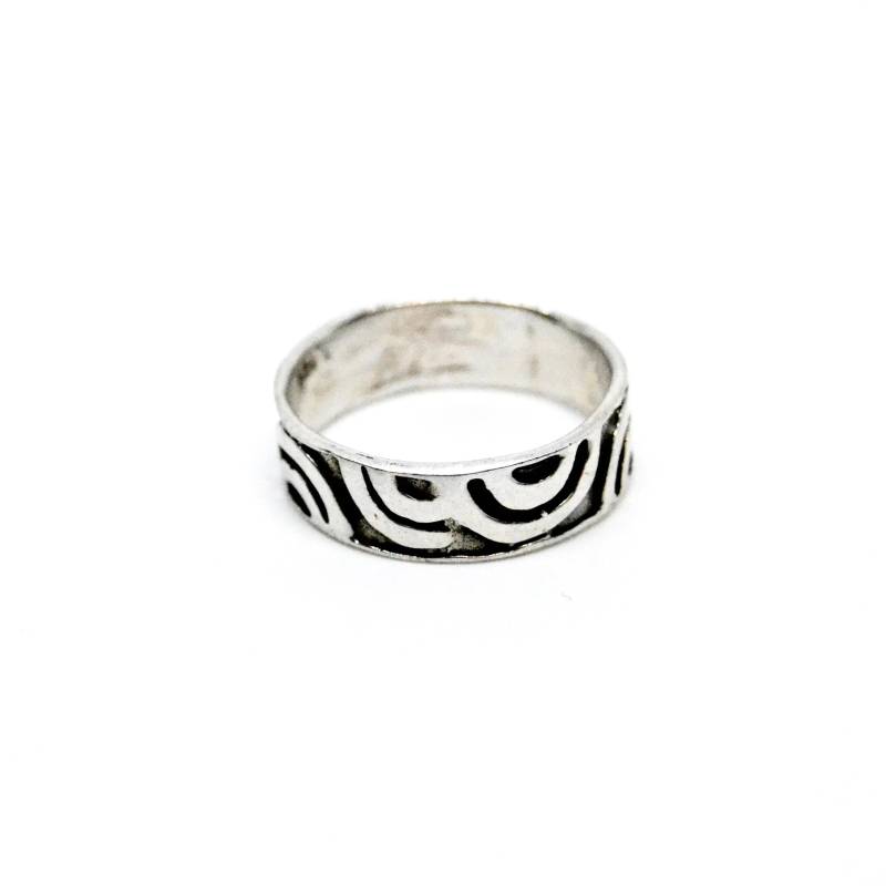 Fingerring, Bølger, Sterlingsølv Og Forgyldt Sterlingsølv, Str. 60 - Beadhouse Of Copenhagen