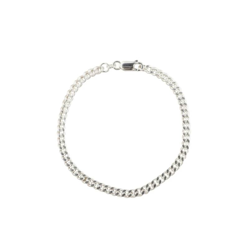 Armbånd, Panser Facet Kæde, Sterlingsølv, 18-20 Cm/4,1 Mm - Spain