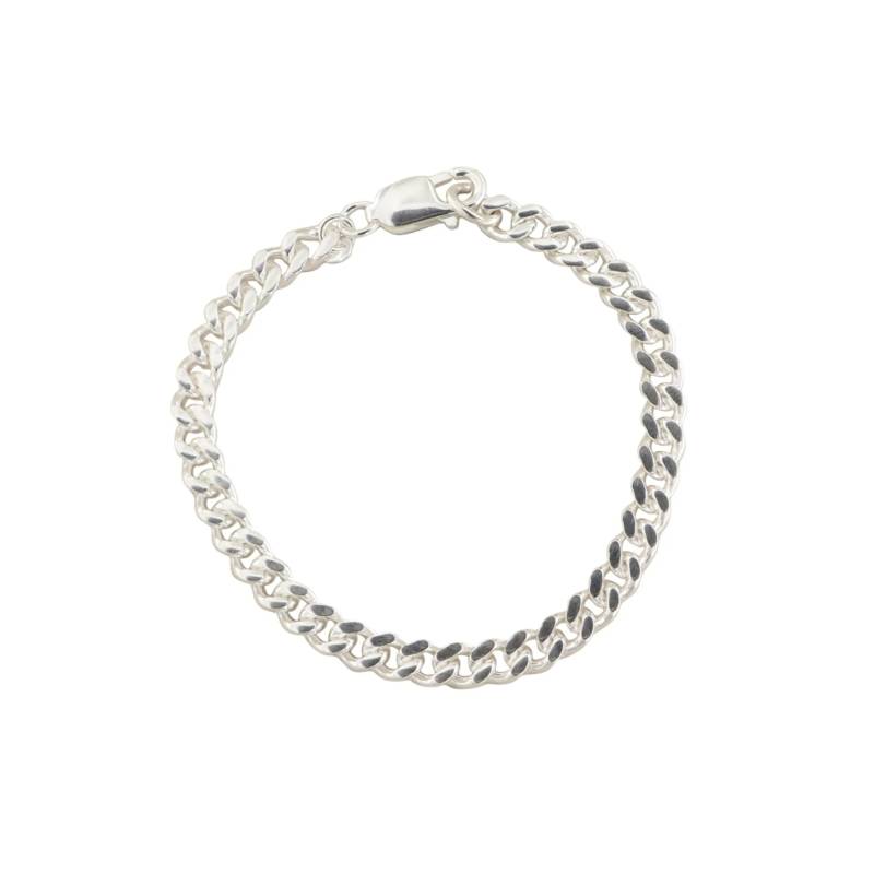 Armbånd, Panser Facet Armbånd, 6 Mm, Sølv - Spain