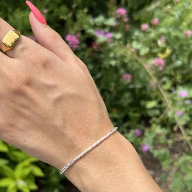 Armbånd, Snake Kæde, Sterlingsølv, 2,2 Mm Bredt - Spain