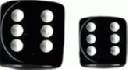Dice - Terningesã¦t - 12 Stk. 6 Sidet (d6) - Opaque - Black With White - !terninger & Tilbehã¸r