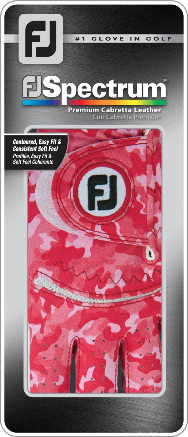 Footjoy Spectrum Læder Dame Golfhandske - Red Camo - Venstre - Str. M