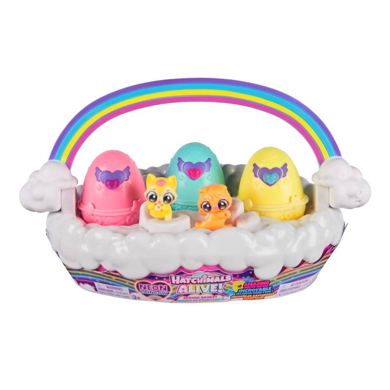 Hatchimals Alive Neon Rainbow Kurv - Bog & Idé