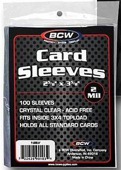 100 Lommer - Bcw Standard Soft Sleeves (blã¸de Lommer, Gode Til Opbevaring I Toploaders!) (clear/Transparent/Gennemsigtig) - Sleeves #bcw-1-S - !kort Tilbehã¸r