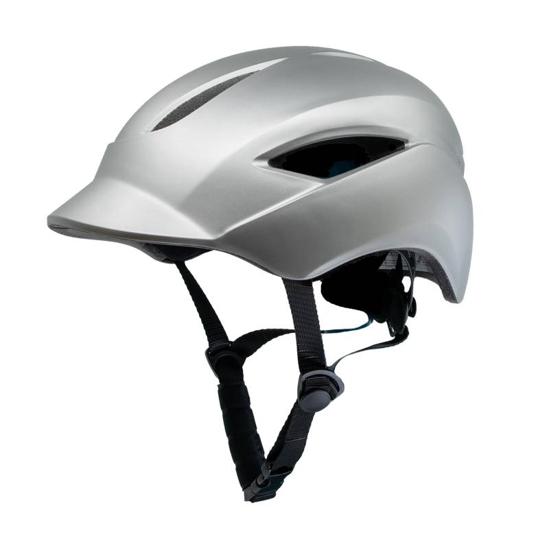 Crazy Safety Urban Cykelhjelm Til Teens Og Voksne | Mat Sølv (m/L) | Usb Genopladeligt Lys | En1078 Certificeret