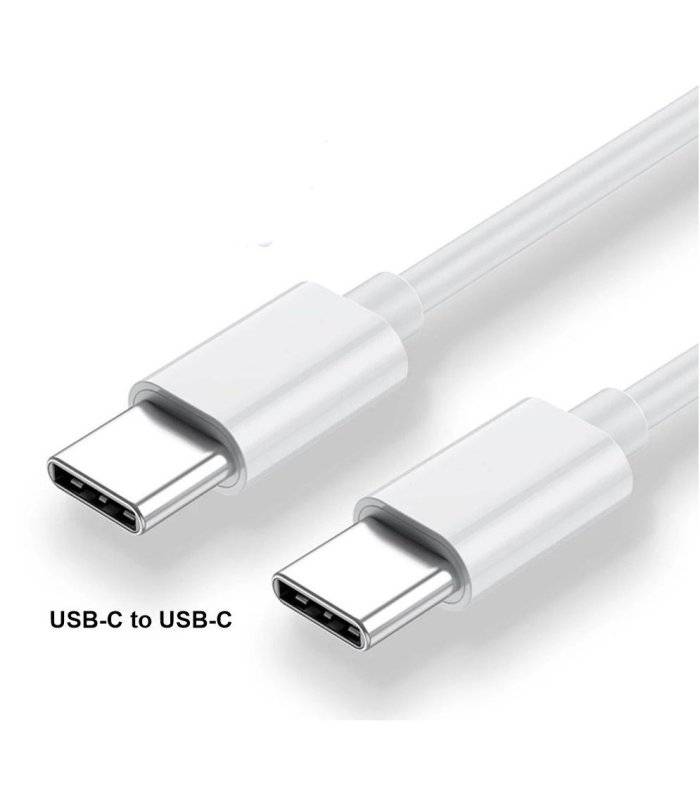 Usb-C Til Usb-C Kabel - Power Delivery (usb-Pd) Hvid Gummi - 100 Cm (65w Usb-Pd) - Chill Innovation