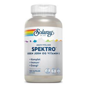 Spektroulti-Vita-Min Uden Jern Og Vitamin K, 300kap. - Solaray