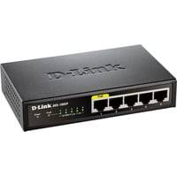D-Link Switch 5x10/100mbps Rj45, 1xpoe, Bordmodel, Sort