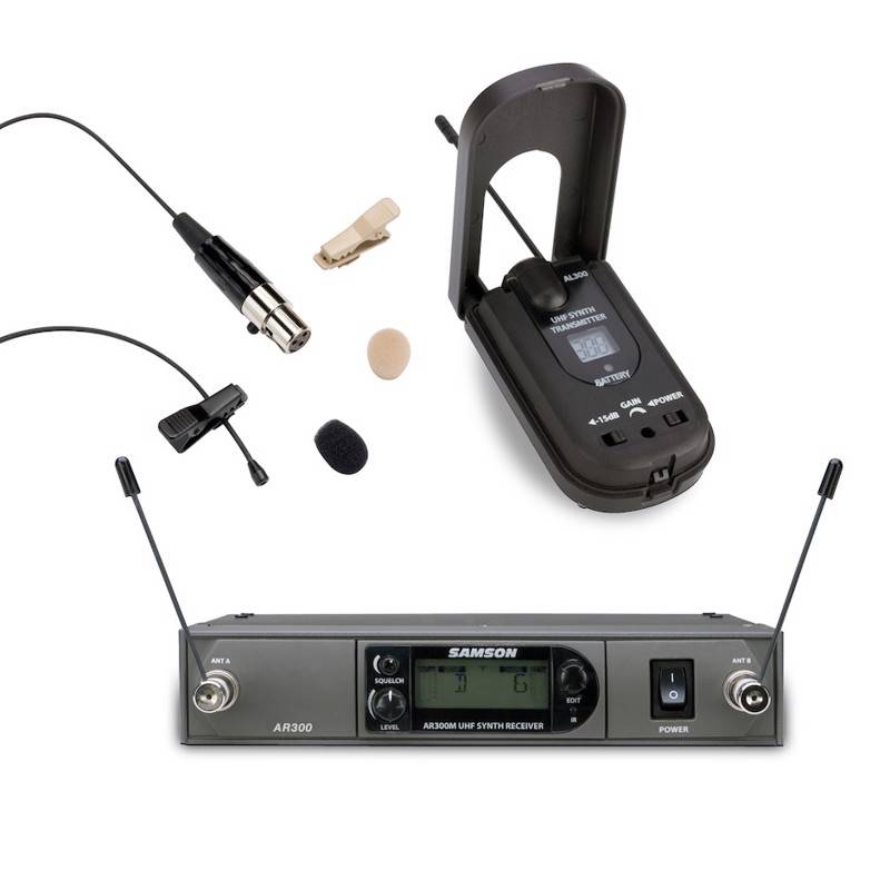 Samson Ar300/Al300/Lm10-N, Airline Synth Har Som Mål At Tilfredsstille Alla Tænkelige Behov For Trådløs Overføring Med Et Enkelt Setup, God Ydeevne Og I Mindst Mulige Indpakning. Beltpack System Med Lm10 Lavalier.