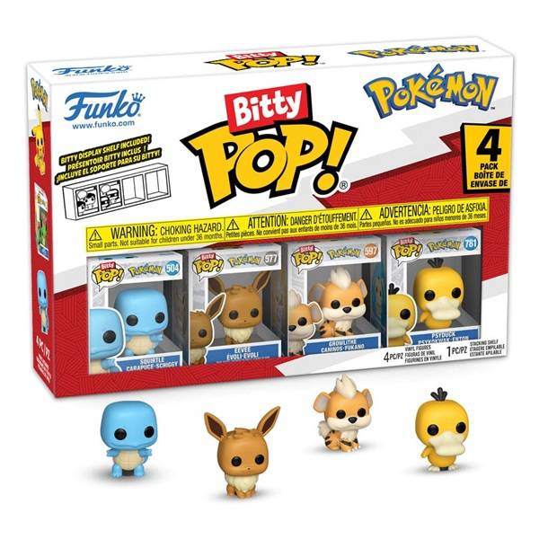 Funko Pocket Pop: Pokã©mon Bitty - Series 4 - Vinyl Figure 4-Pack 2cm - !andet