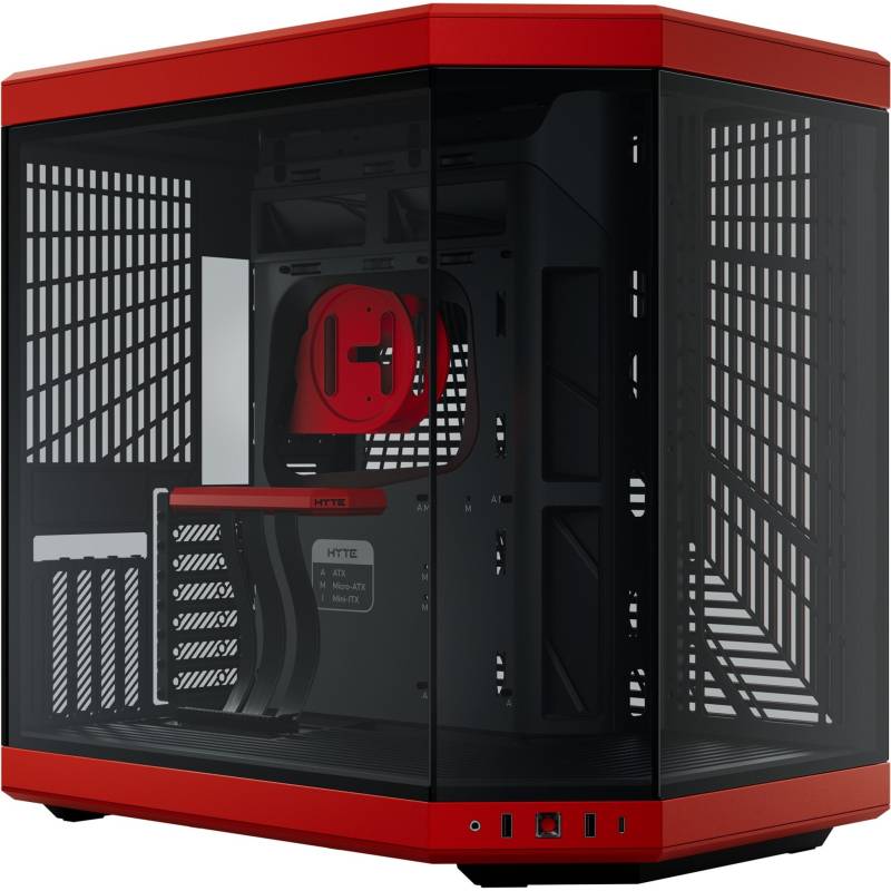 Hyte Y70 Black Red Kabinet - Geekd.dk
