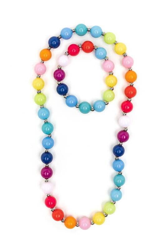 Beaded Bubblegum Armbånd Og Halskæde Sæt, Great Pretenders
