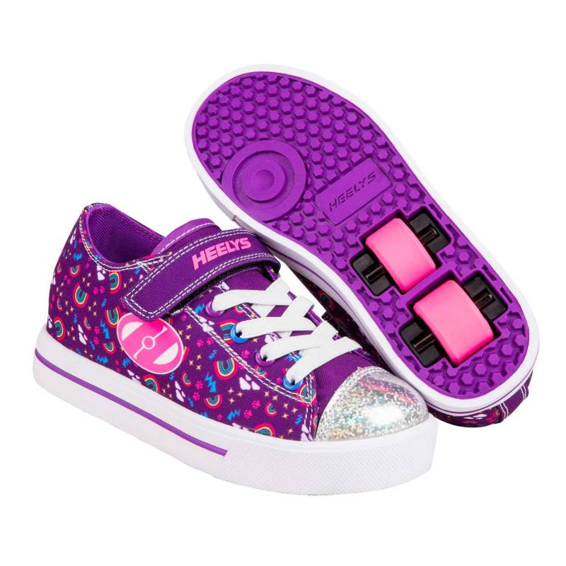 Heelys X2 Snazzy Rullesko Lilla Multi Rainbow - Heelys Rullesko