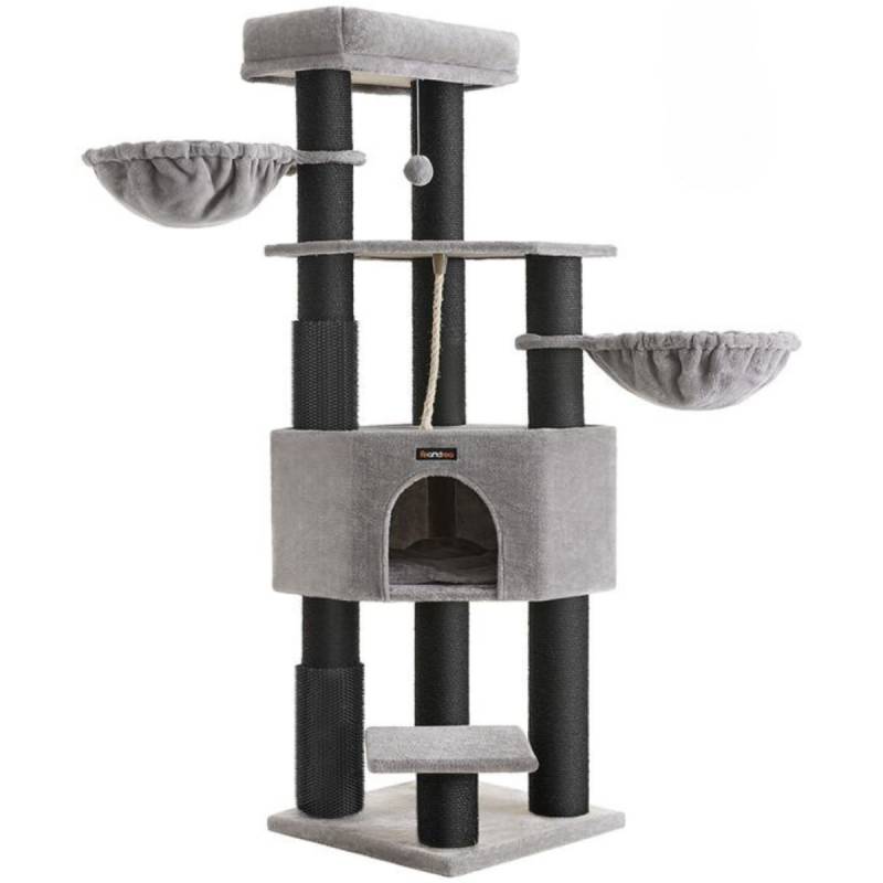 Kradsetræ Maine Coon Tower - Grå/Sort - Relaxed Living