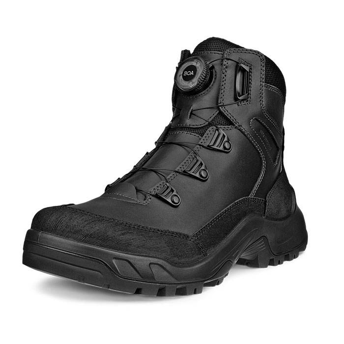 Ecco Offroad Mid Wp Warm Boa Herre / Mænd, Black-46 - Vintersko, Vinterstøvler