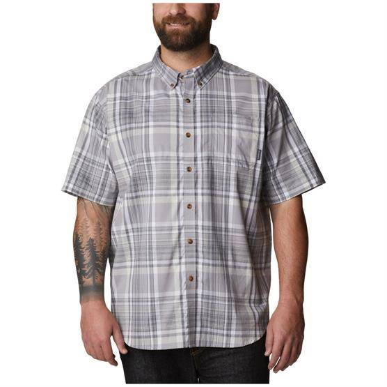 Columbia Rapid Rivers Ii Ss Shirt Mens, Grey Plaid - Columbia Sportswear