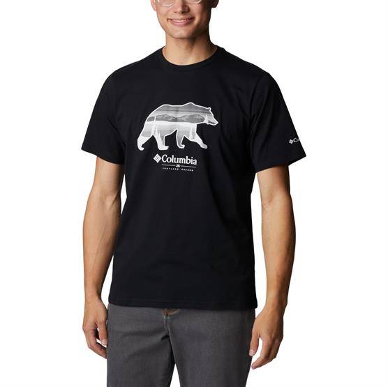 Columbia Rockaway River Outdoor S/S Mens, Black / Scenic Stroll - Columbia Sportswear