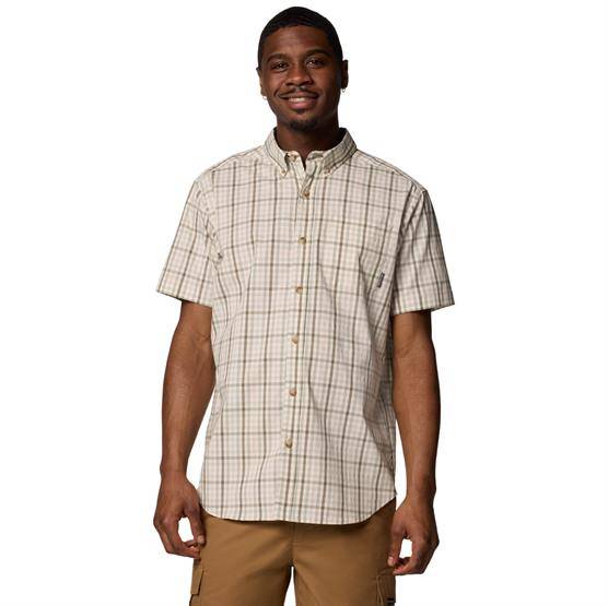 Columbia Mens Rapid Rivers Ii S/S Shirt, Safari Multi Gingham - Columbia Sportswear