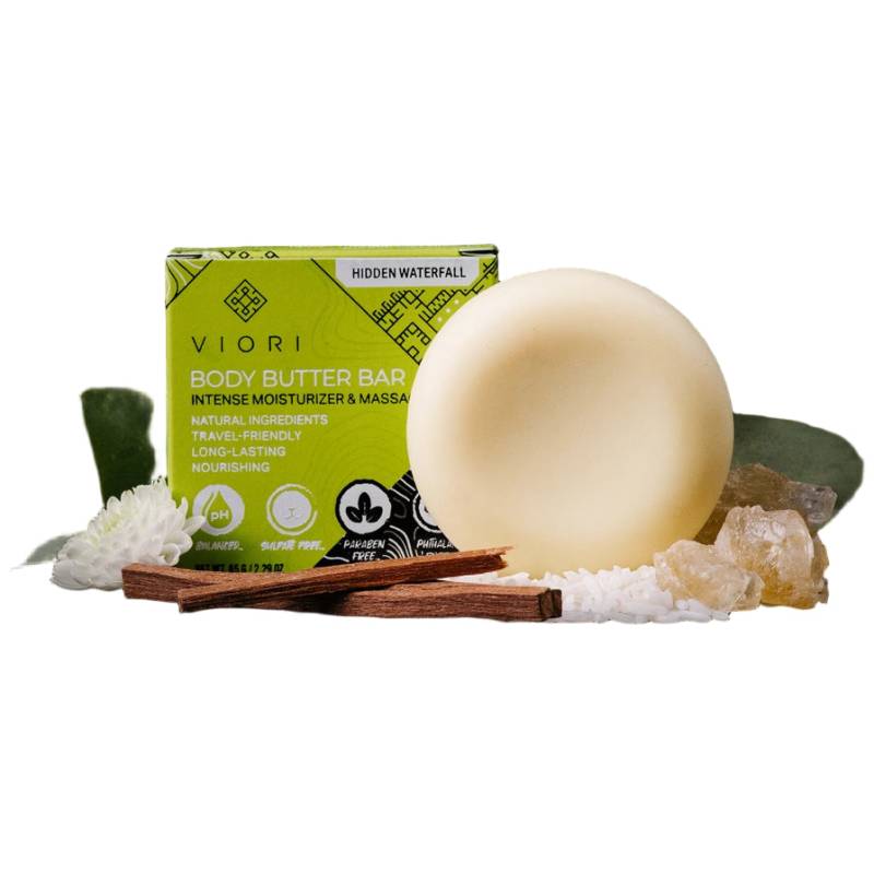 Viori Body Butter Bar Til Intens Fugt & Pleje - Rice Water & Hidden Waterfall - Body Butter Bar - Viori - Studiobuus