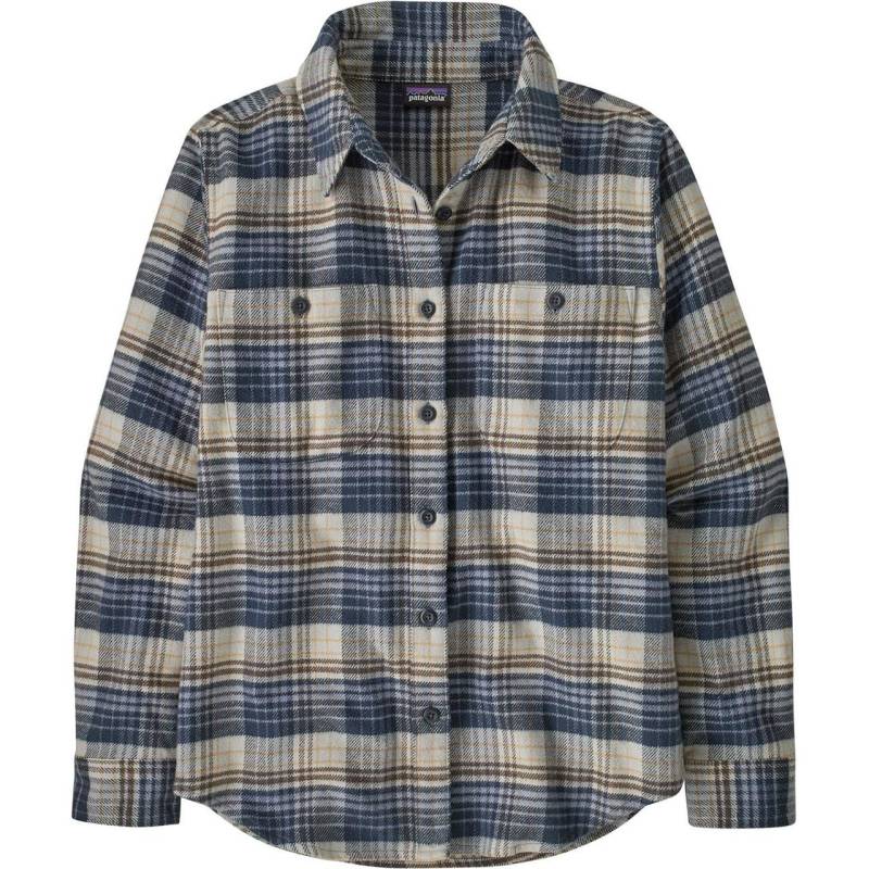 Patagonia Womens Fjord Flannel Shirt (blå (river Plaid: Barnacle Blue) Small)