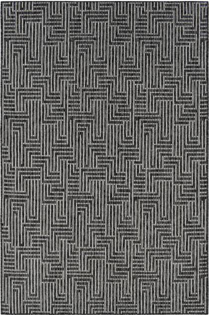 Gulvtæppe Loomery Essos 200x290 Cm Polypropylen Småsten/Lysegrå  -  Elegant Geometrisk Struktur Indendørs Og Udendørs
