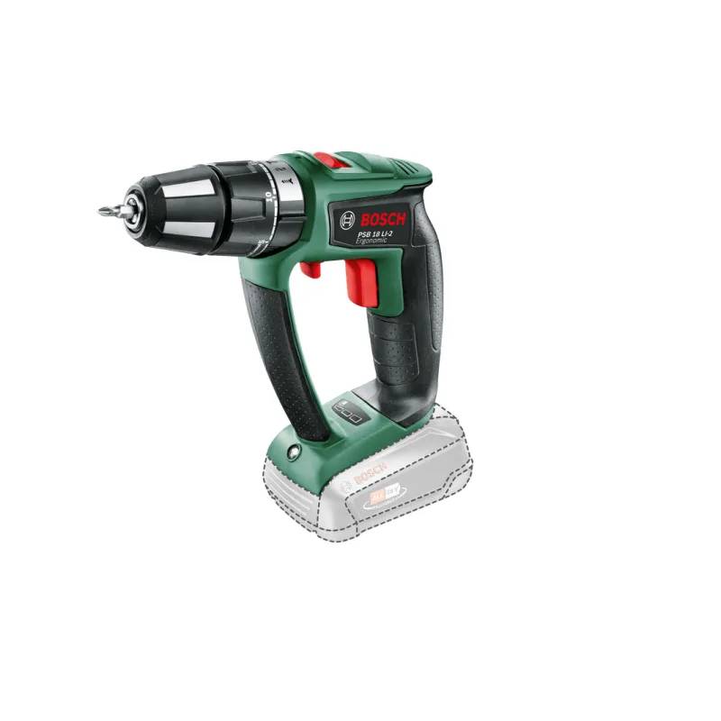 Bosch Psb 18 Li-2 Ergonomic Akku-Slagbore-/Skruemaskine Med To Gear, Lithium-Ion (uden Akku Og Lader) - 06039b0302