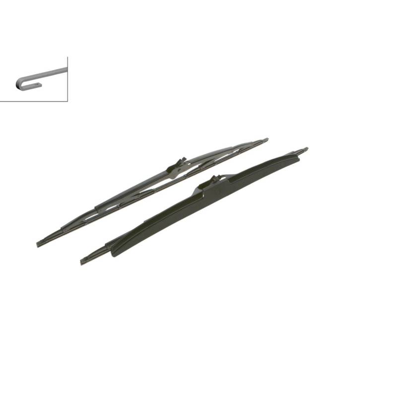 480s Bosch Twin Spoiler Viskerblade / Vinduesvisker Sæt 475+475mm