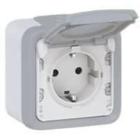 Plexo Ip55 Komplet Stikkontakt Incl Underlag Gr - Legrand
