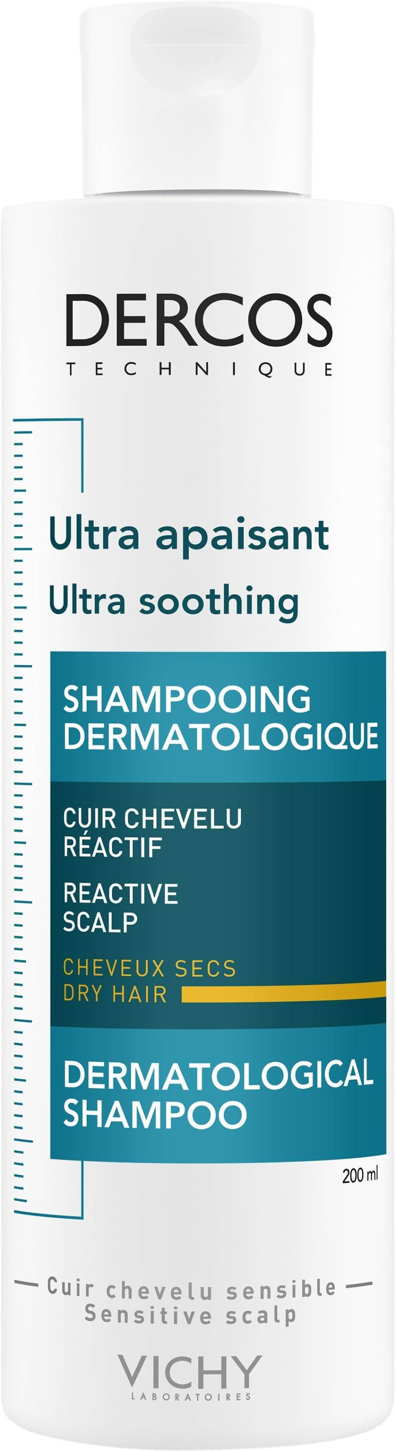 Vichy Dercos Technique Ultra Soothing Shampoo For Dry Hair - 200 Ml.