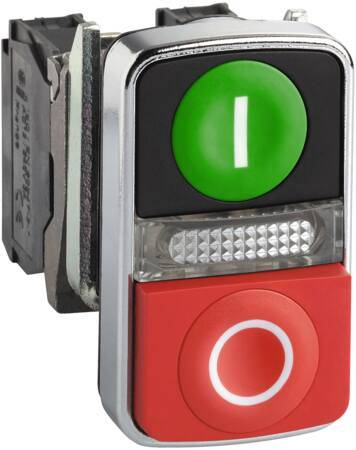 Dobbelt Tryk Med Lys 24vdc - Schneider Electric
