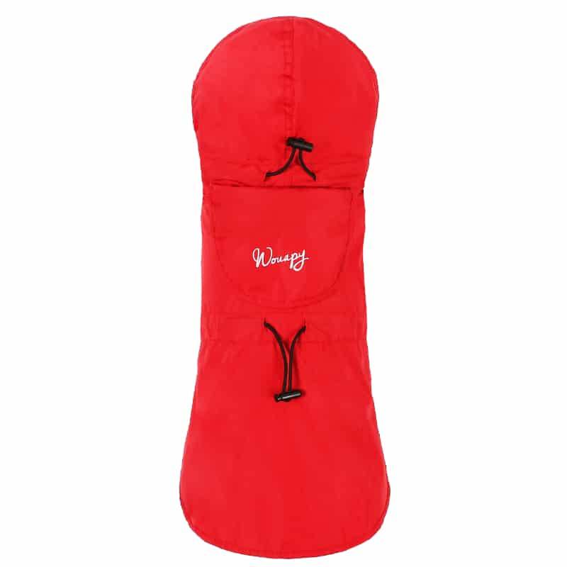 Wouapy Essential Regnfrakke Til Hunde (rød)