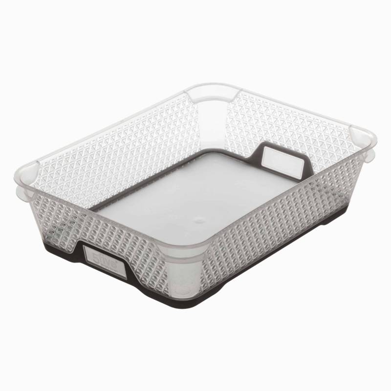 Kurv I Plast (4 Størrelser) - Grå - 20,2cm X 26,7cm X 7cm - Fernanda - Five